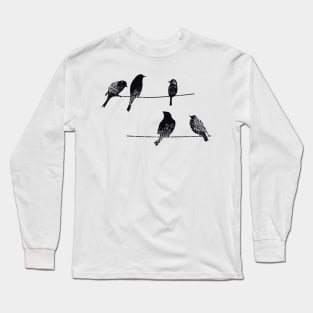 Birds on a wire Long Sleeve T-Shirt
